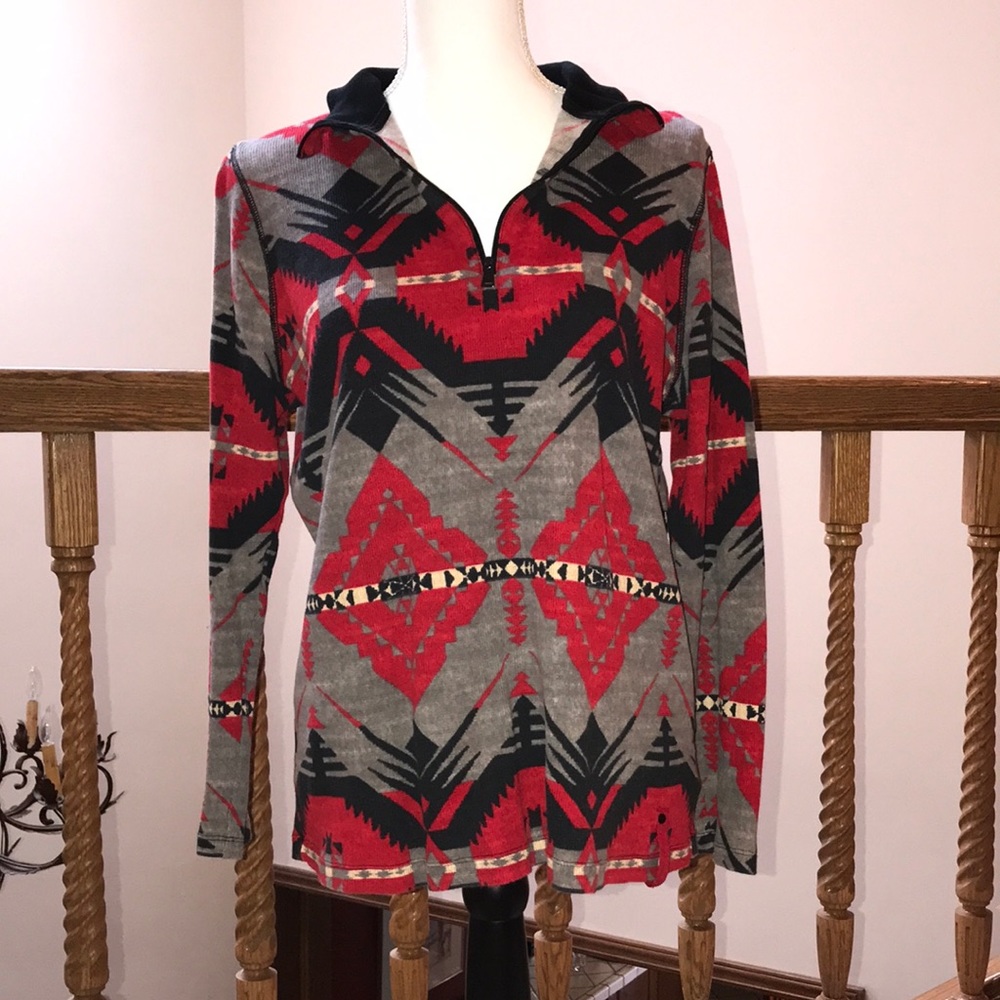 Lauren Active by Ralph Lauren Long Sleeve 1/4 Zip Shirt, EUC!